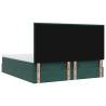 Dark Green Ottoman Bed with Mattresses - 160x200cm Velvet