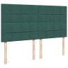 Dark Green Ottoman Bed with Mattresses 160x200cm - Hipomarket