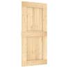 Solid Wood Pine Sliding Door with Hardware Set - 95x210 cm