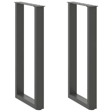 U-Shaped Coffee Table Legs - Anthracite Steel (2 pcs)