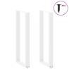 U-Shaped Coffee Table Legs - White Steel 50x(110-111) cm