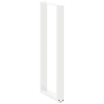 U-Shaped Coffee Table Legs - White Steel 50x(110-111) cm