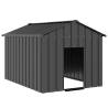  Dog House with Roof 113x153x101 cm Galvanised Steel Colour anthracite Size 113 x 153 x 101 cm 