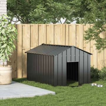 Durable Galvanised Steel Dog House with Roof - 113x153x101 cm