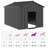 Durable Galvanised Steel Dog House with Roof - 113x153x101 cm