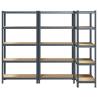 5-Layer Heavy-Duty Shelves - Anthracite Steel & Engineered Wood