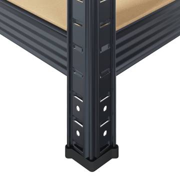 5-Layer Heavy-Duty Shelves - Anthracite Steel & Engineered Wood