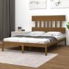 Honey Brown Solid Wood Bed Frame 200x200 cm | Hipo Market