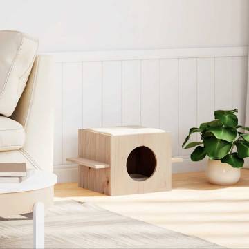 Cat House - Solid Pinewood, 51x35x30 cm | Hipomarket