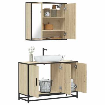 Sonoma Oak 2 Piece Bathroom Furniture Set | Stylish & Durable