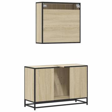 Sonoma Oak 2 Piece Bathroom Furniture Set | Stylish & Durable