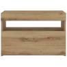 Elegant Bedside Cabinet with LED Lights - Artisan Oak