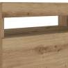 Elegant Bedside Cabinet with LED Lights - Artisan Oak