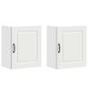 Kalmar White Engineered Wood Kitchen Wall Cabinets - 2 pcs