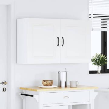 Kalmar White Engineered Wood Kitchen Wall Cabinets - 2 pcs