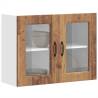  Kitchen Wall Cabinet with Glass Door Kalmar Old Wood Engineered Wood Colour old wood Quantity in Package 1 Model wall glass cabinet 80 cm Number of 