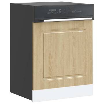 Dishwasher Panel Kalmar Sonoma Oak - Durable Engineered Wood