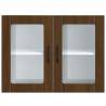 Lucca Kitchen Wall Cabinet with Glass Door - Brown Oak