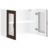 Lucca Kitchen Wall Cabinet with Glass Door - Brown Oak