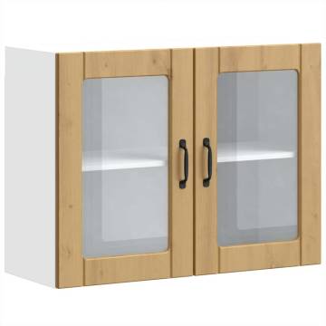 Kitchen Wall Cabinet Lucca - Artisan Oak & Glass Door | Hipomarket