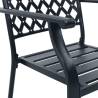 Stylish Outdoor Chairs Set - 4 pcs Mesh Design Steel Black