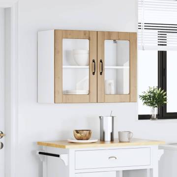 Kitchen Wall Cabinet Lucca - Artisan Oak & Glass Door | Hipomarket