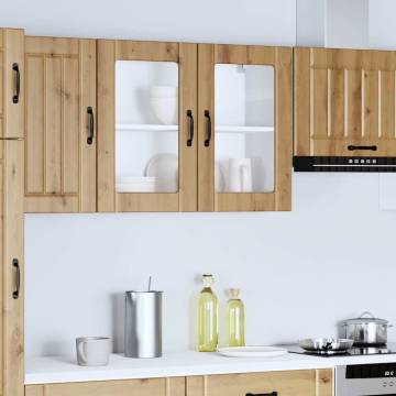 Kitchen Wall Cabinet Lucca - Artisan Oak & Glass Door | Hipomarket