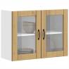 Kitchen Wall Cabinet Lucca - Artisan Oak & Glass Door | Hipomarket