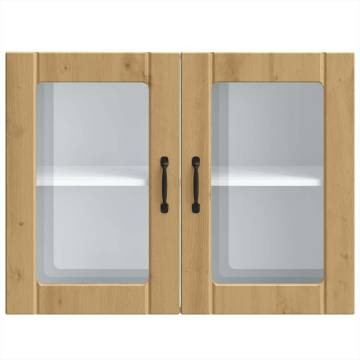 Kitchen Wall Cabinet Lucca - Artisan Oak & Glass Door | Hipomarket