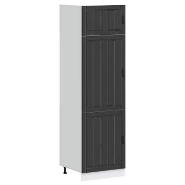 Lucca Black Engineered Wood Kitchen Cupboard | Hipomarket UK