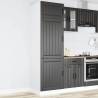 Lucca Black Engineered Wood Kitchen Cupboard | Hipomarket UK