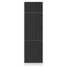 Lucca Black Engineered Wood Kitchen Cupboard | Hipomarket UK