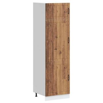 Lucca Old Wood Kitchen Cupboard - Durable Space Saver