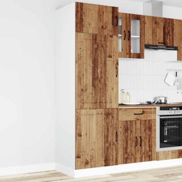 Lucca Old Wood Kitchen Cupboard - Durable Space Saver