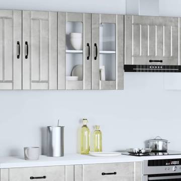 Lucca Kitchen Wall Cabinet - Concrete Grey Engineered Wood