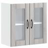 Lucca Kitchen Wall Cabinet with Glass Door - Grey Sonoma