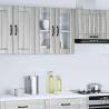 Lucca Kitchen Wall Cabinet with Glass Door - Grey Sonoma