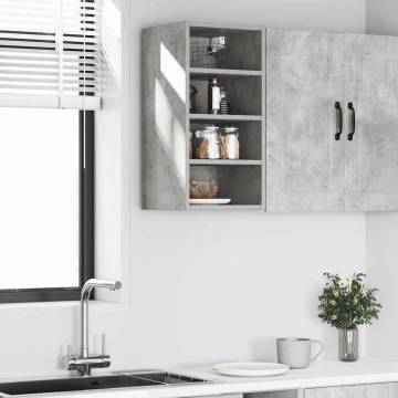 Hanging Cabinet Concrete Grey 30x29.5x60 cm - Hipo Market