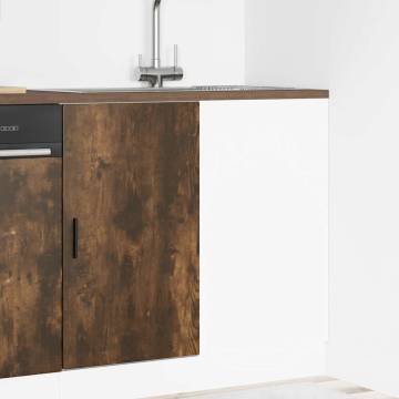 Sink Base Cabinet Smoked Oak - Engineered Wood Storage Solution