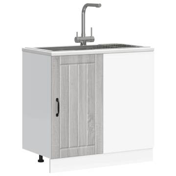 Sink Base Cabinet Lucca Grey Sonoma - Stylish & Durable Storage