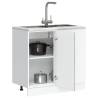 Sink Base Cabinet Lucca Grey Sonoma - Stylish & Durable Storage