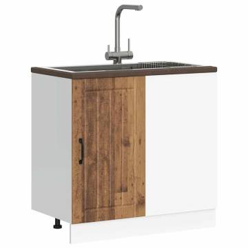 Sink Base Cabinet Lucca - Old Wood | Ample Storage Solution