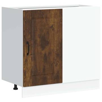 Kalmar Kitchen Base Cabinet - Smoked Oak Engineered Wood