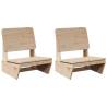 Set of 2 Solid Wood Pine Garden Chairs | Rustic Outdoor Seating