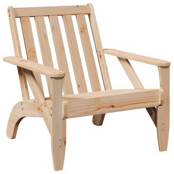 Garden Adirondack Chair - Solid Pine, 75x77x77 cm