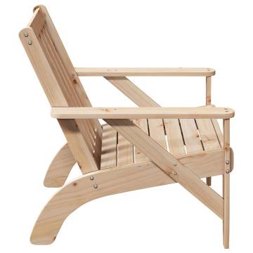 Garden Adirondack Chair - Solid Pine, 75x77x77 cm