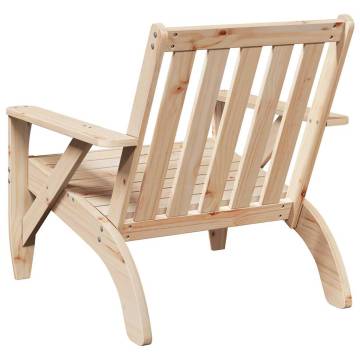 Garden Adirondack Chair - Solid Pine, 75x77x77 cm