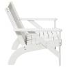 2 pcs White Garden Adirondack Chairs - Solid Pinewood Comfort