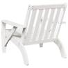 2 pcs White Garden Adirondack Chairs - Solid Pinewood Comfort