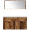 3 Piece Bathroom Furniture Set - Old Wood Stylish & Functional